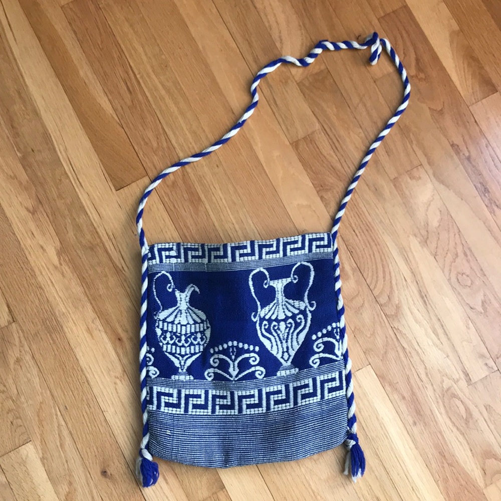 Vintage Greek Crossbody Satchel